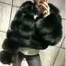 Women Christmas Gift Full Pelt Real Vulpes Fox Fur Coat Overcoat Outerwear