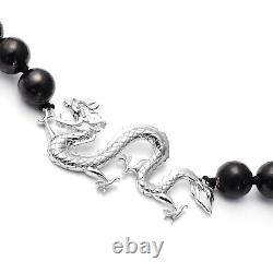 Women Jewelry Gifts 925 Silver Necklace Black Karelian Shungite Dragon Ct 304.6