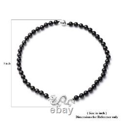 Women Jewelry Gifts 925 Silver Necklace Black Karelian Shungite Dragon Ct 304.6