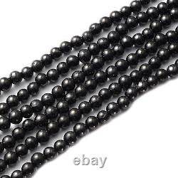 Women Jewelry Gifts Beaded Necklace Black Karelian Shungite for Her 60 Ct 391