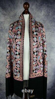 Women Kashmiri Shawl Pashmina Elegant Pure Cashmere Gift Floral Stole Scarf