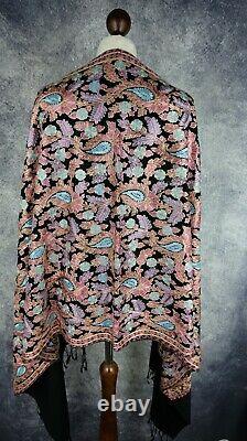 Women Kashmiri Shawl Pashmina Elegant Pure Cashmere Gift Floral Stole Scarf