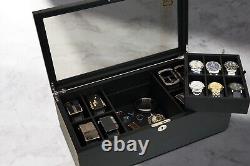 Wooden Storage Box Ideal Christmas Gift for Watches, Belts, and Jewelry