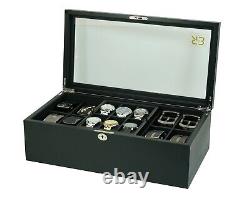 Wooden Storage Box Ideal Christmas Gift for Watches, Belts, and Jewelry