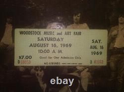 Woodstock'69 /4 Globe Tkts/$7 Blk. Print/adv Sale/($492/tkt)great Christmas Gift