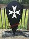 X-mas Gift Wood & Metal Medieval Kite Shield Knight Templar Shield
