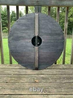 X-MAS gift Medieval Knight Shield Handcrafted Blue Viking Shield Steel Armor