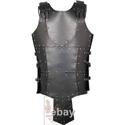 X-Mas Gift Leather Armor Medieval Costume Qunitus Black Larp cosplay Costume