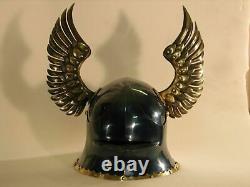 X-Mas Medieval German Sallet Helmet European Close Helmet With Metal Horns Gift