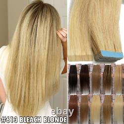 X'mas Gift Tape In 100% Real Remy Human Hair Extensions Skin Weft Straight Ombre