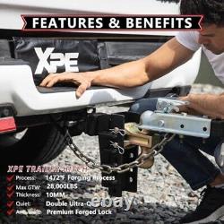 XPE Trailer Hitch Fits 2.5 Inch Receiver, 6 Inch Adjustable Drop Hitch, 28000LBS