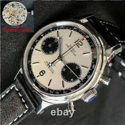 Xmas gift 1963 Panda Dail Watch Seagull Movement Mechanical Chronograph Sapphire