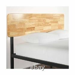 Zinus Olivia Metal Wood Platform Bed Wood Slat Support Wood Headboard Queen Size